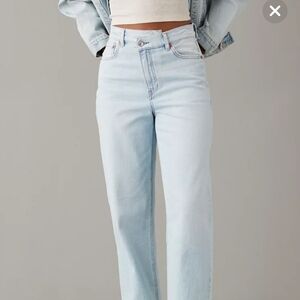 American Eagle highest rise baggy straight jeans size 0